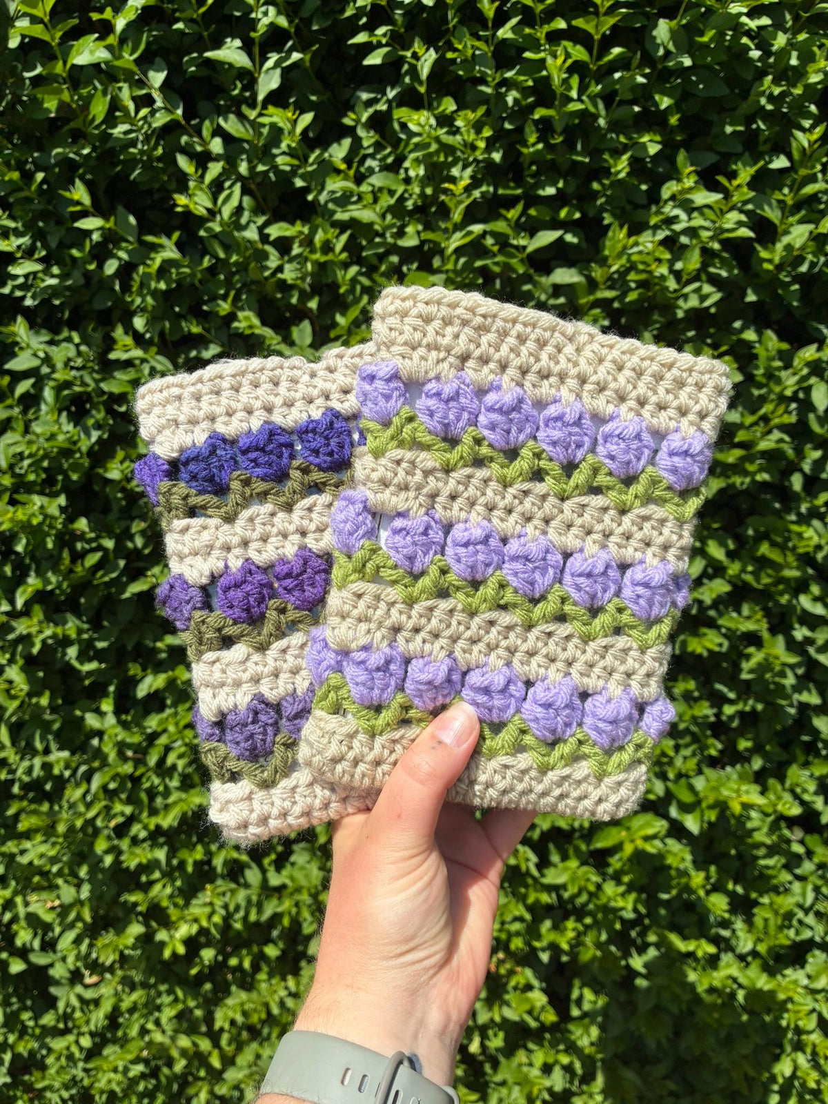Crochet Field of Tulips Kindle Sleeve