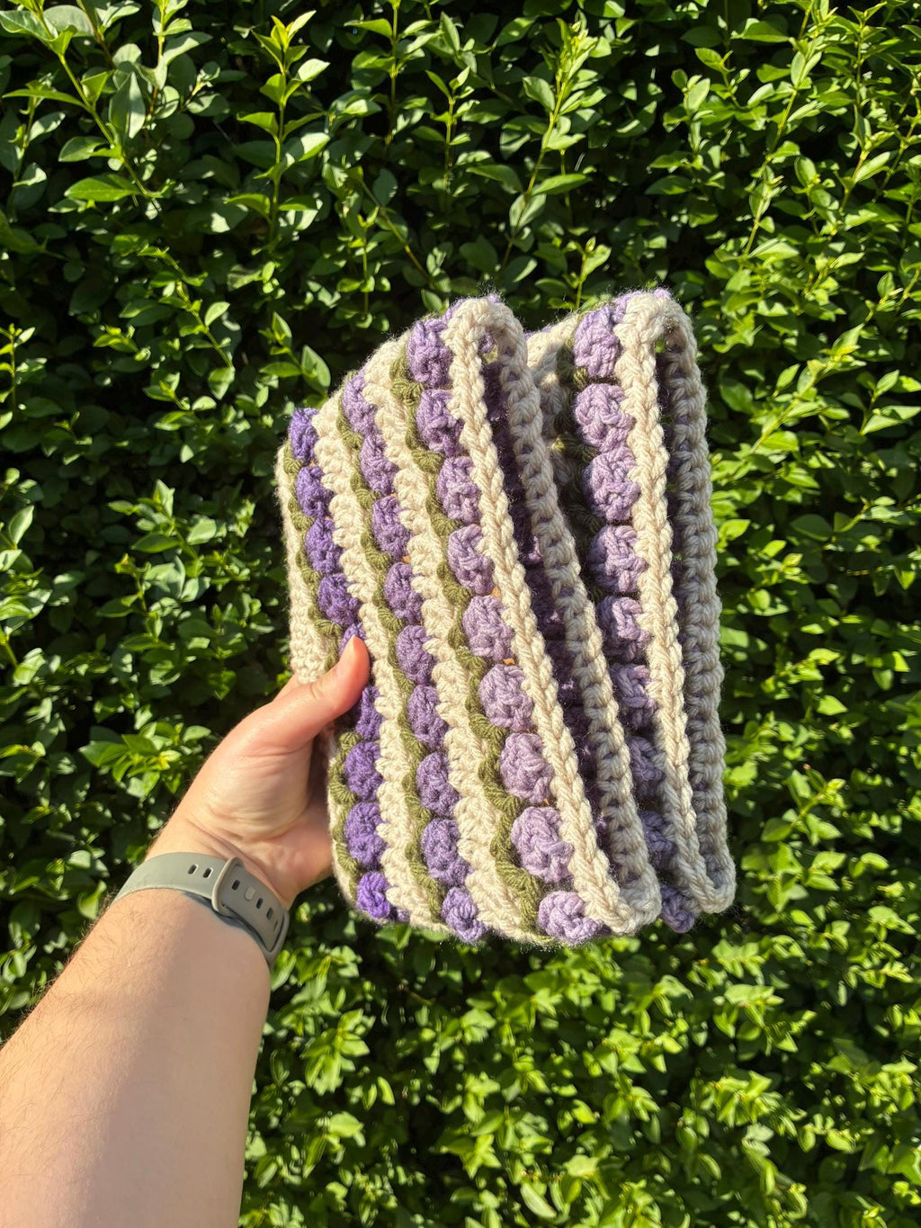 Crochet Field of Tulips Book Sleeve