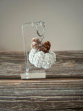 Crochet Chenille Pumpkin Keychain Keyring Bag Charm