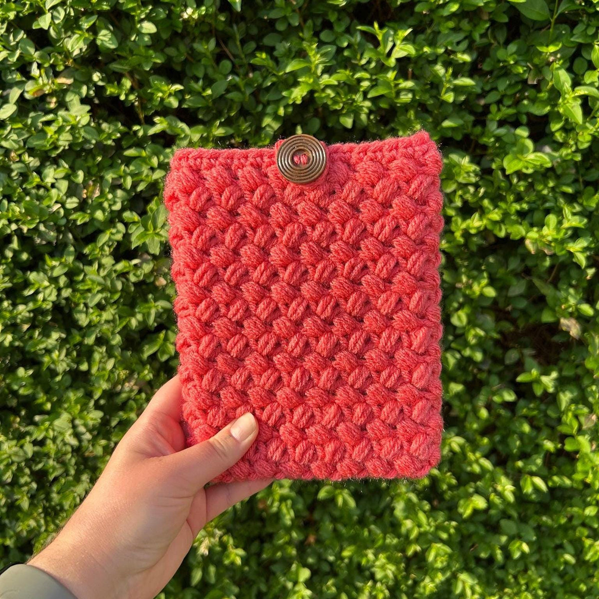 Crochet Bean Cosy Kindle Sleeve, E-reader Cover Case