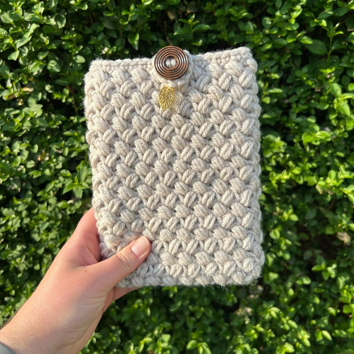 Crochet Bean Cosy Kindle Sleeve, E-reader Cover Case