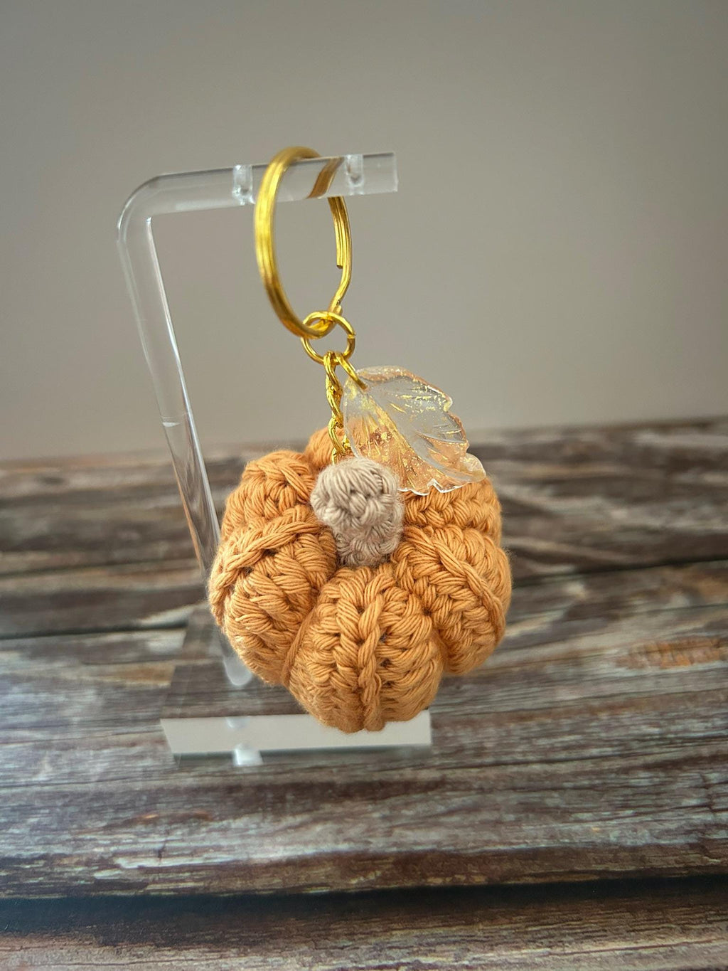 Crochet Pumpkin Keychain Keyring Bag Charm