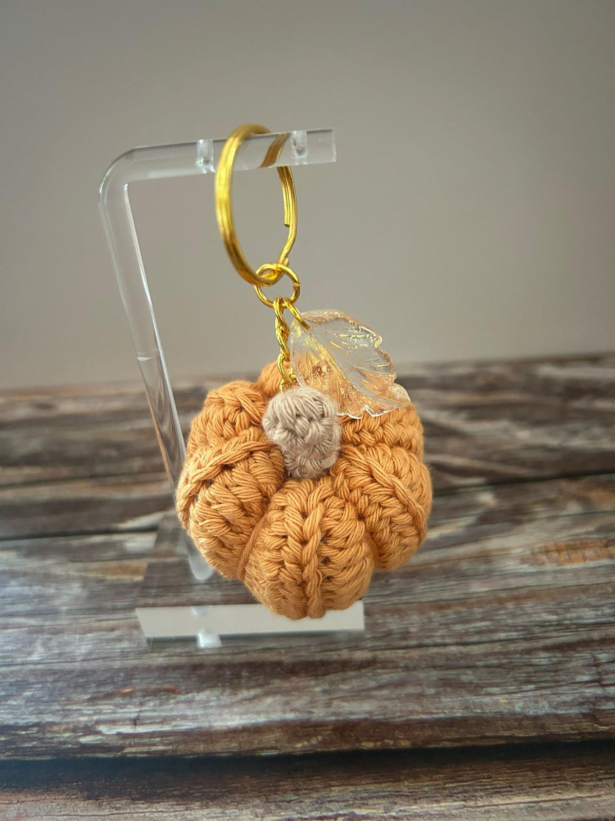 Crochet Pumpkin Keychain Keyring Bag Charm