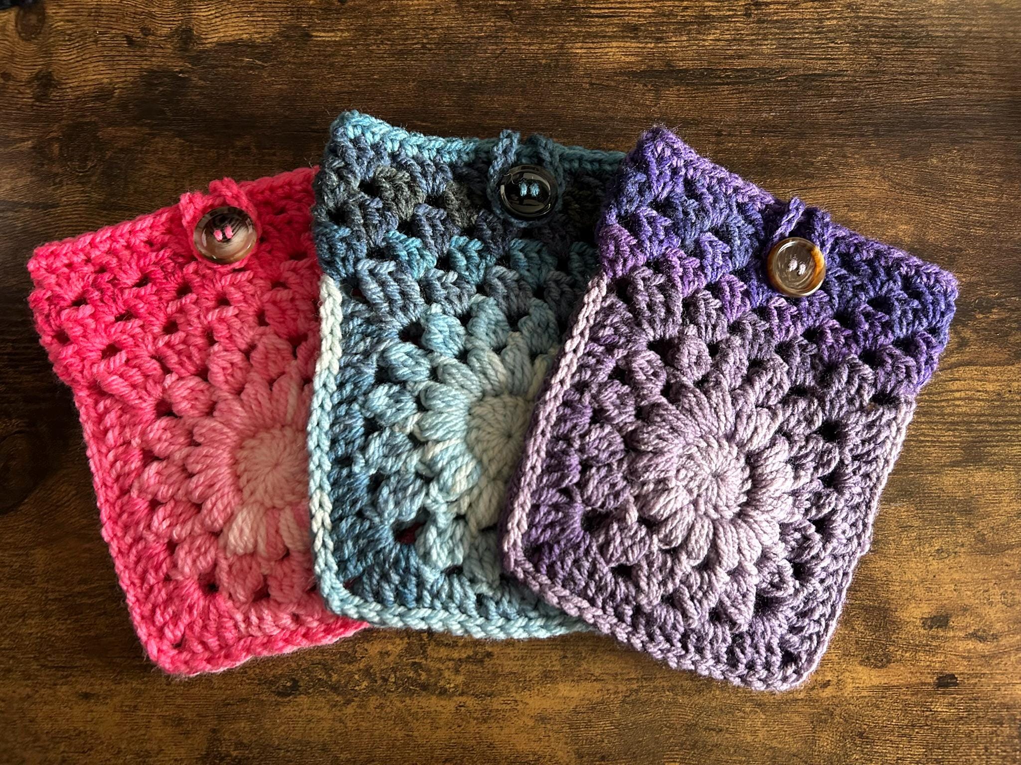 Crochet Flower Kindle Sleeve, E-reader Sleeve Case