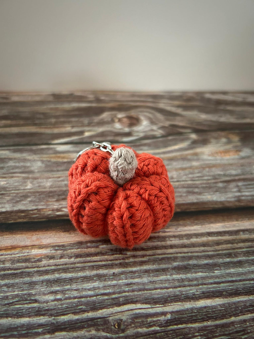 Crochet Pumpkin Keychain Keyring Bag Charm