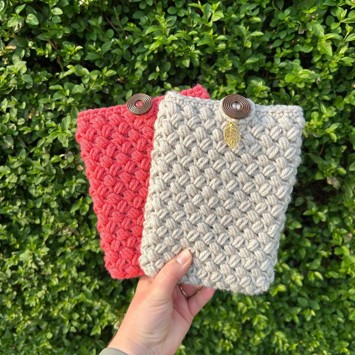 Crochet Bean Cosy Kindle Sleeve, E-reader Cover Case