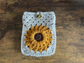 Crochet Kindle Sleeve, E-reader Cover, Kobo Case Sunflower Daisy Flower