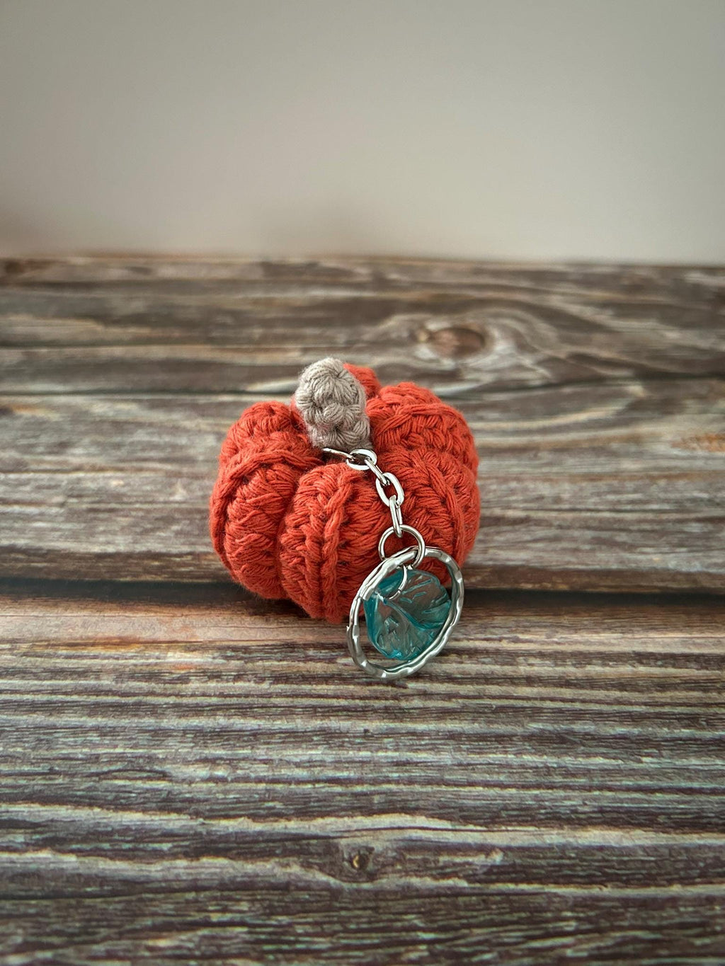 Crochet Pumpkin Keychain Keyring Bag Charm
