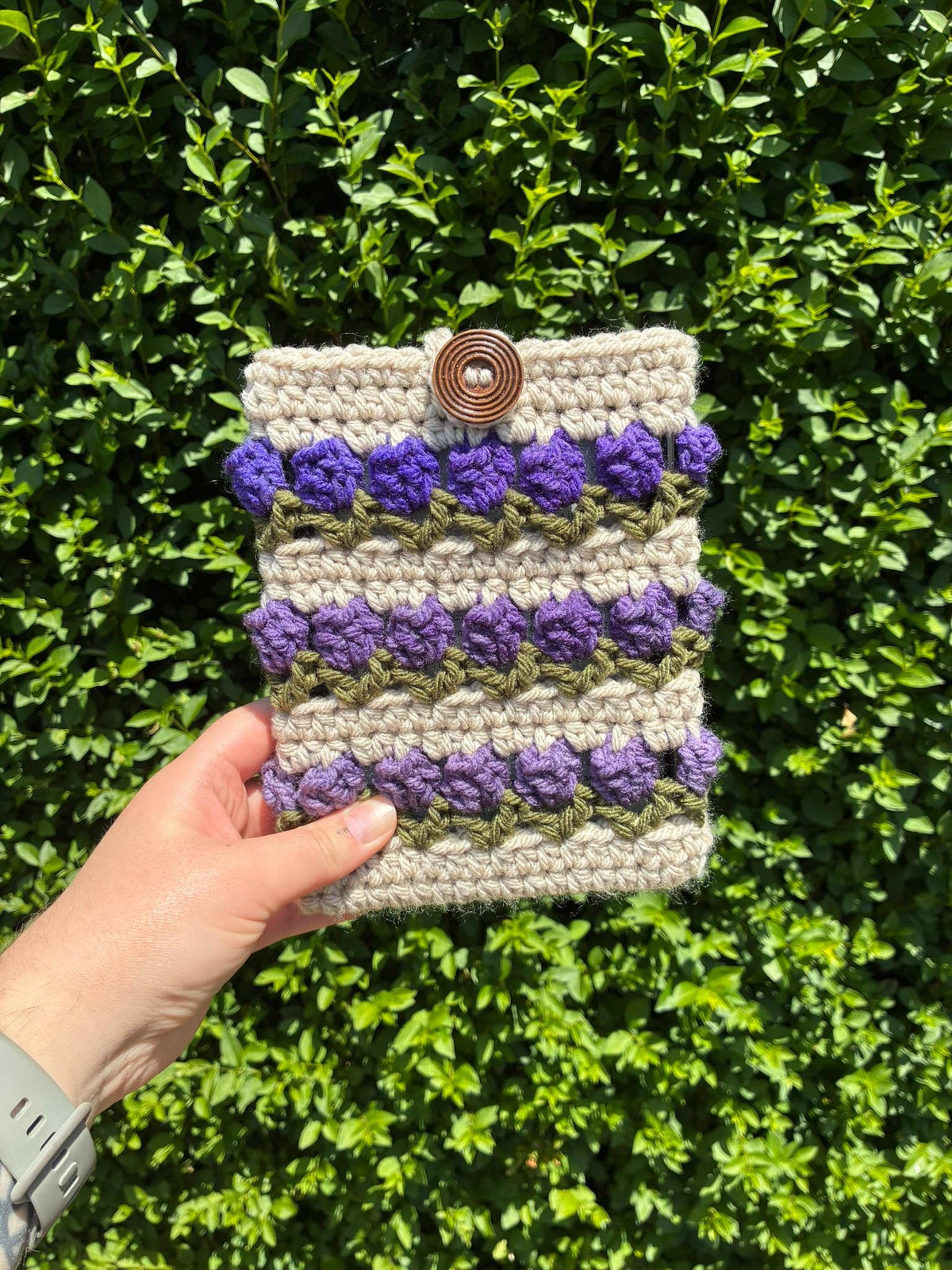 Crochet Field of Tulips Kindle Sleeve