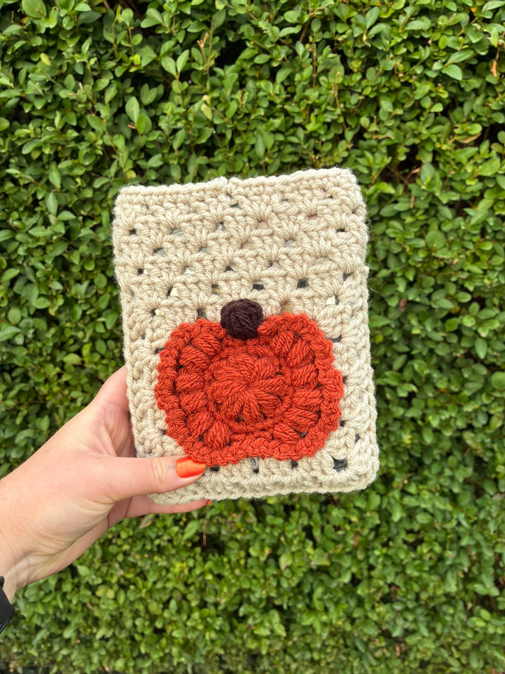 Crochet Pumpkin Kindle Sleeve Pattern | Chunky Yarn E-Reader Protector | PDF Download