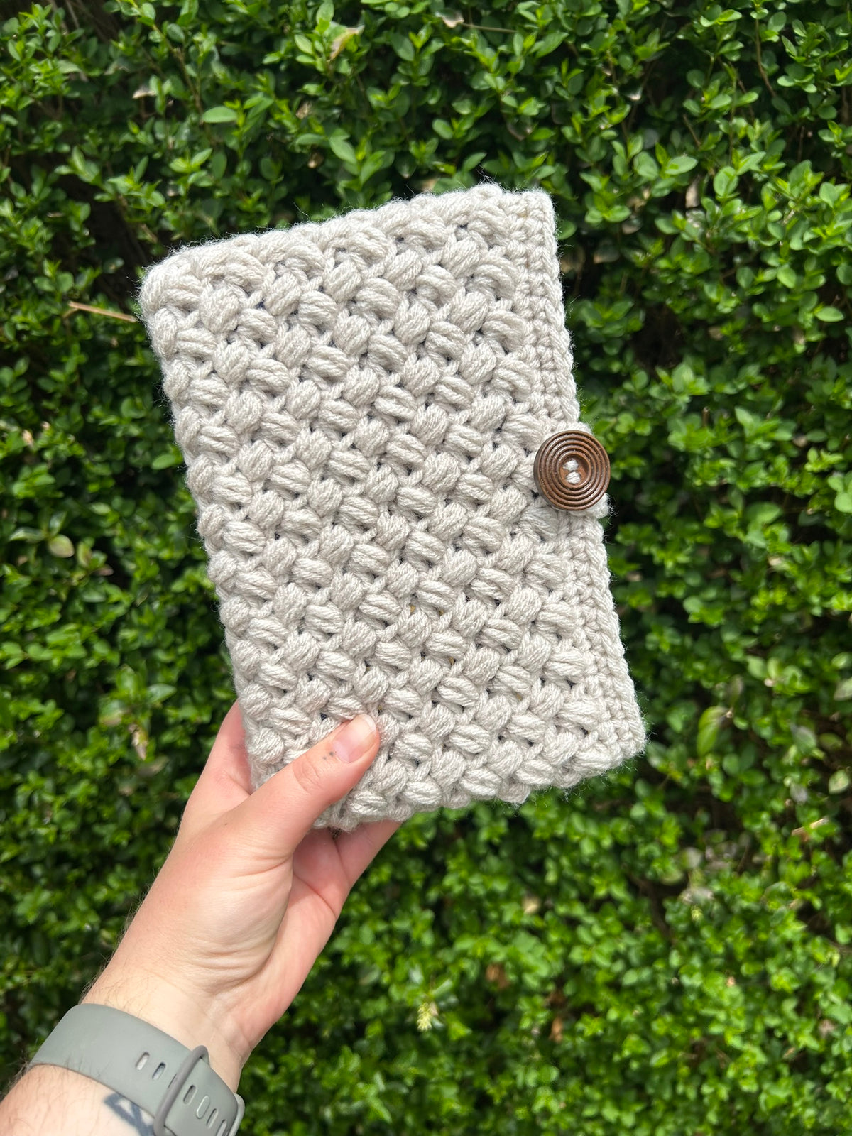 Crochet Bean Cosy Book Sleeve Pattern, Chunky Yarn Book Protector, PDF Download