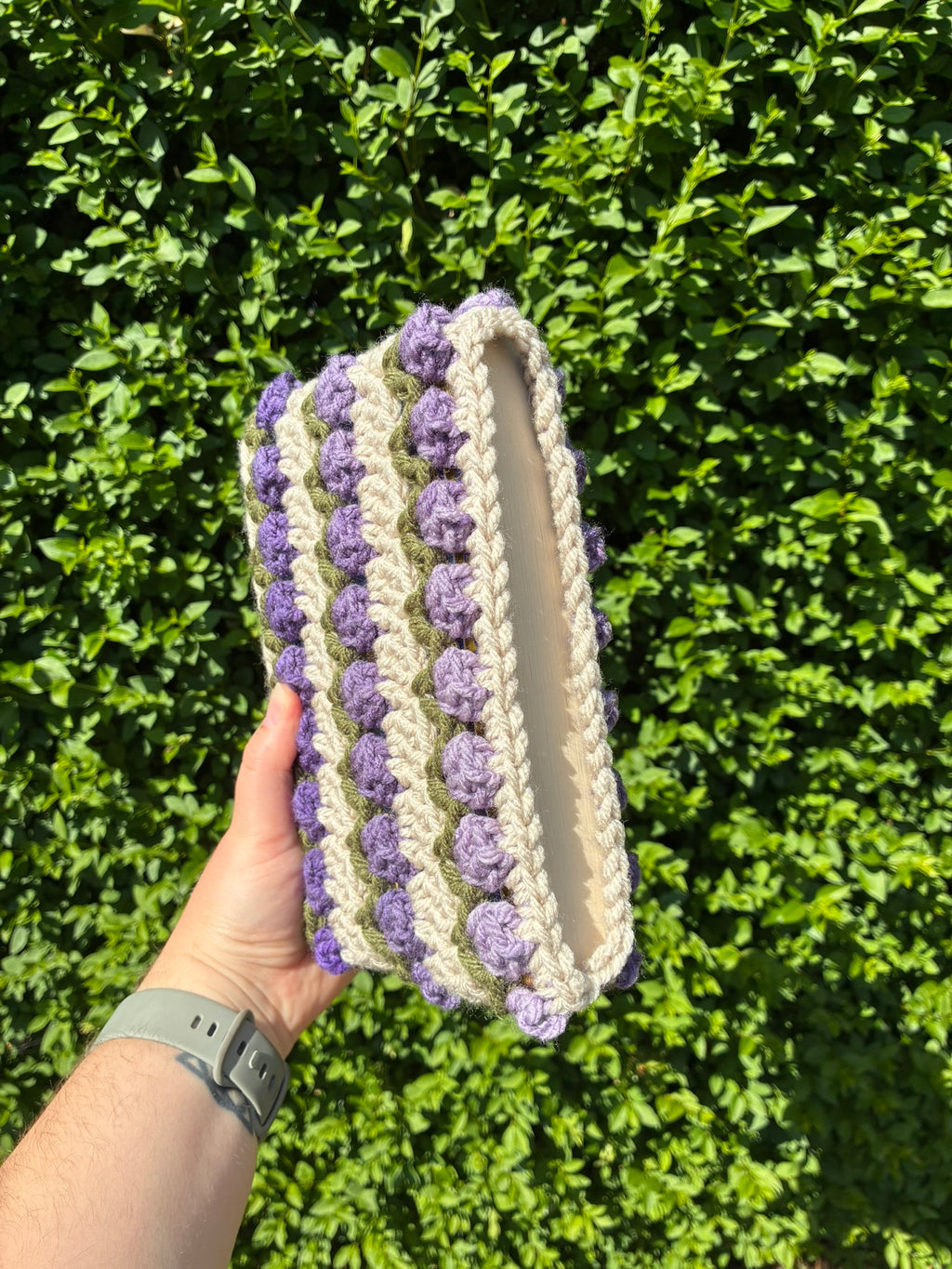 Crochet Field of Tulips Book Sleeve Pattern, Chunky Yarn Flower Book Protector, PDF Download