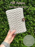 Crochet Bean Cosy Book Sleeve Pattern, Chunky Yarn Book Protector, PDF Download