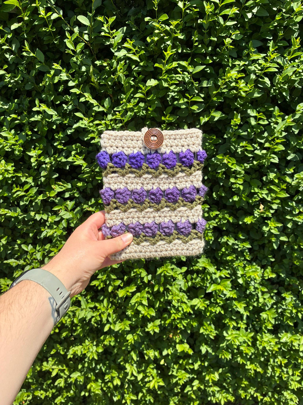 Crochet Field of Tulips Kindle Sleeve
