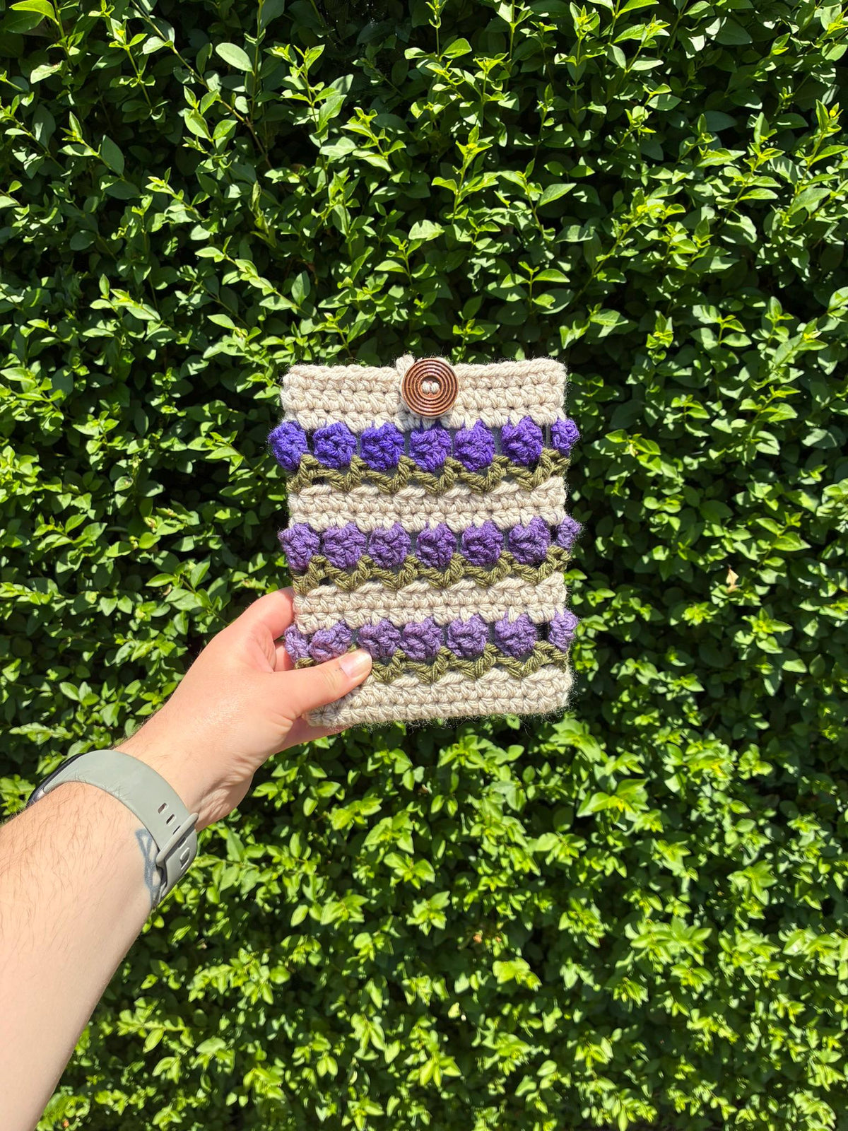 Crochet Field of Tulips Kindle Sleeve