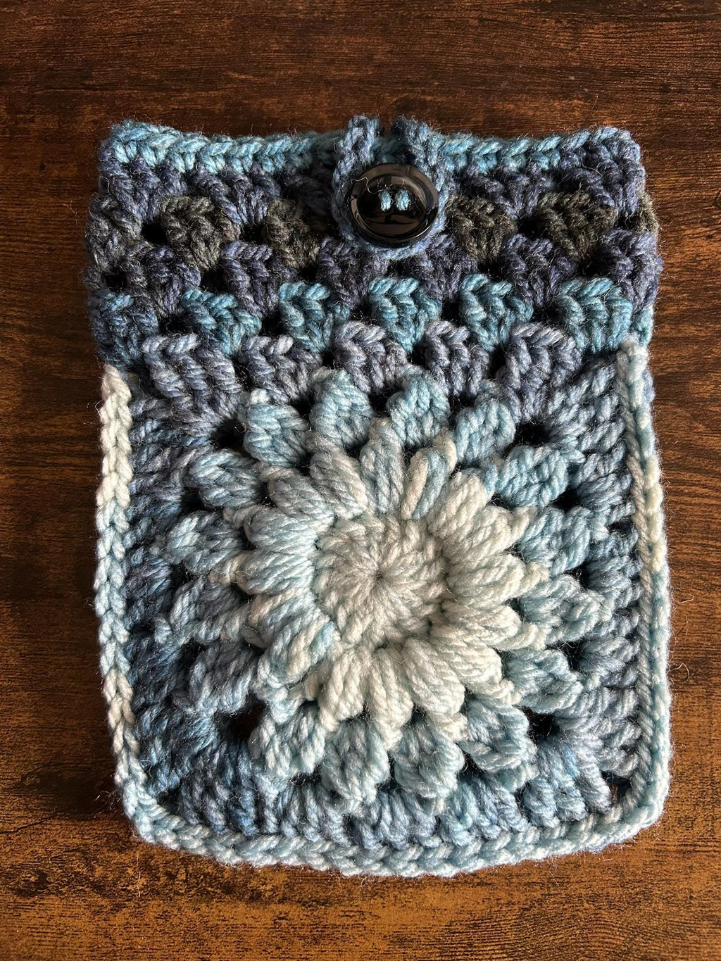 Crochet Flower Kindle Sleeve, E-reader Sleeve Case
