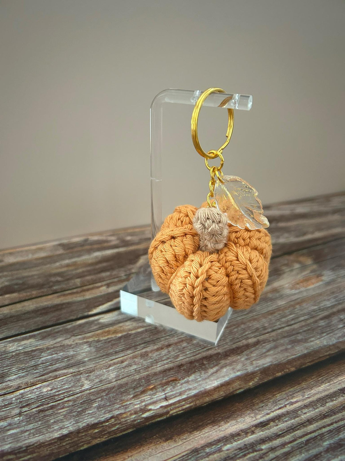 Crochet Pumpkin Keychain Keyring Bag Charm