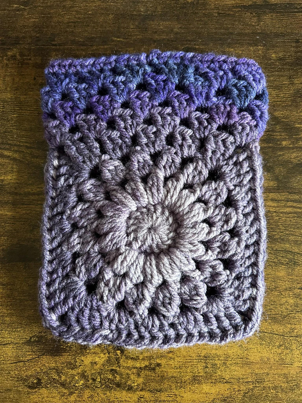 Crochet Flower Kindle Sleeve, E-reader Sleeve Case