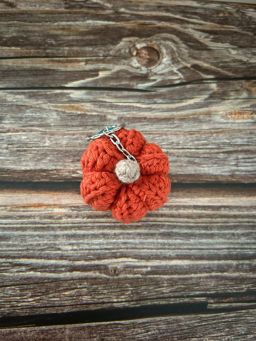 Crochet Pumpkin Keychain Keyring Bag Charm