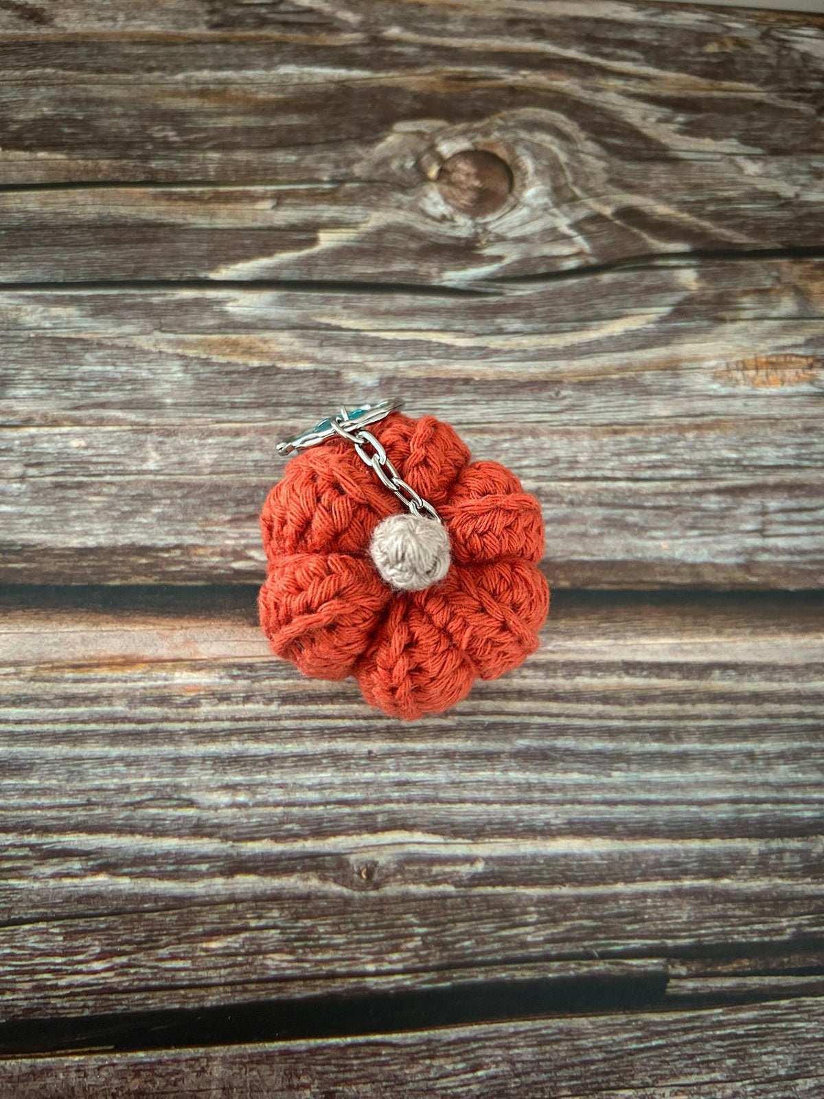 Crochet Pumpkin Keychain Keyring Bag Charm