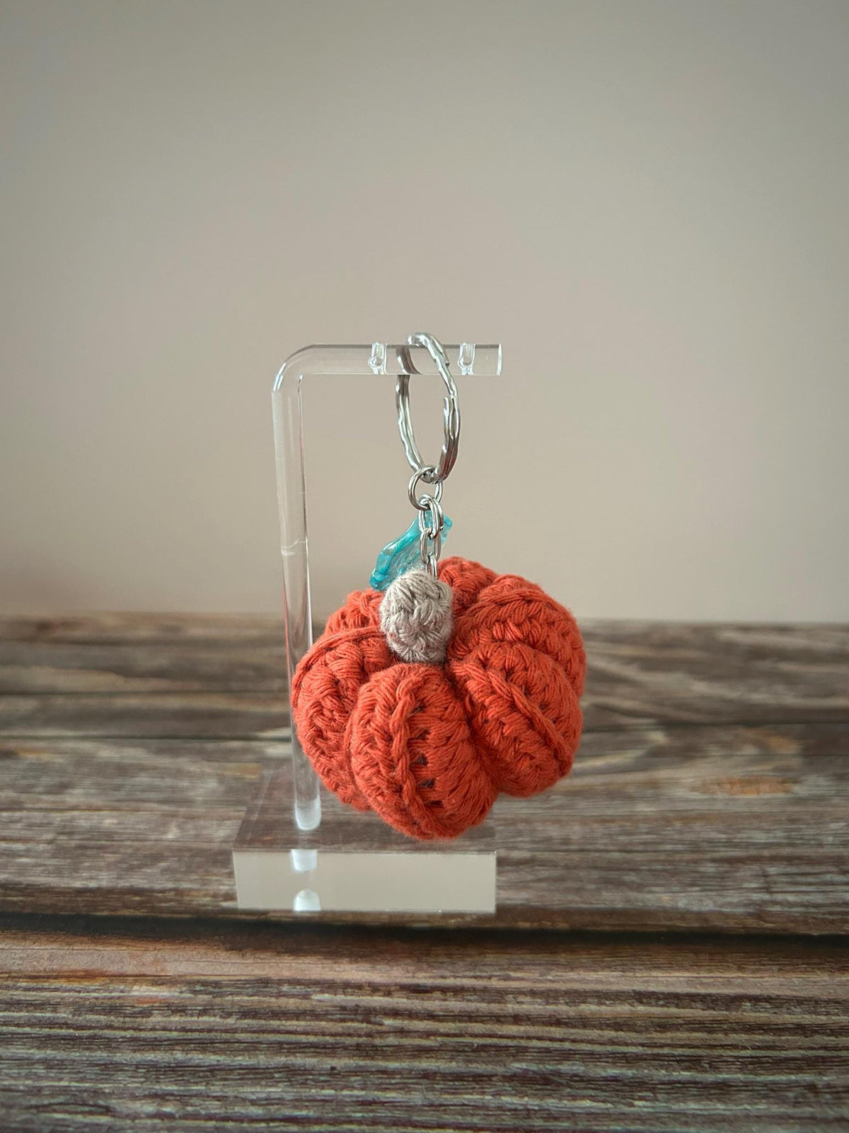 Crochet Pumpkin Keychain Keyring Bag Charm