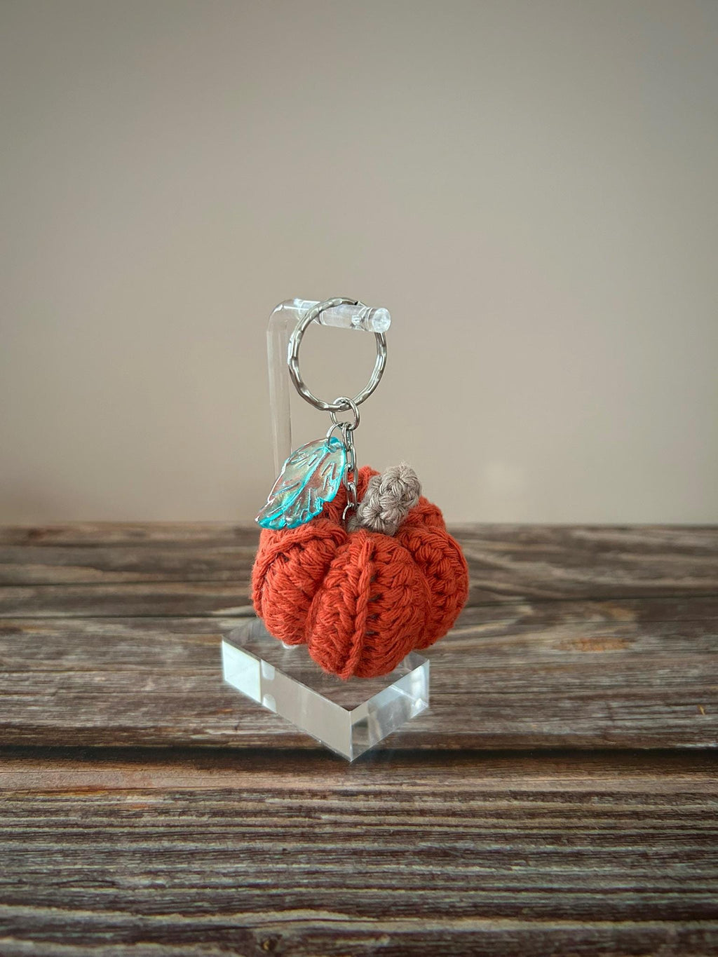 Crochet Pumpkin Keychain Keyring Bag Charm