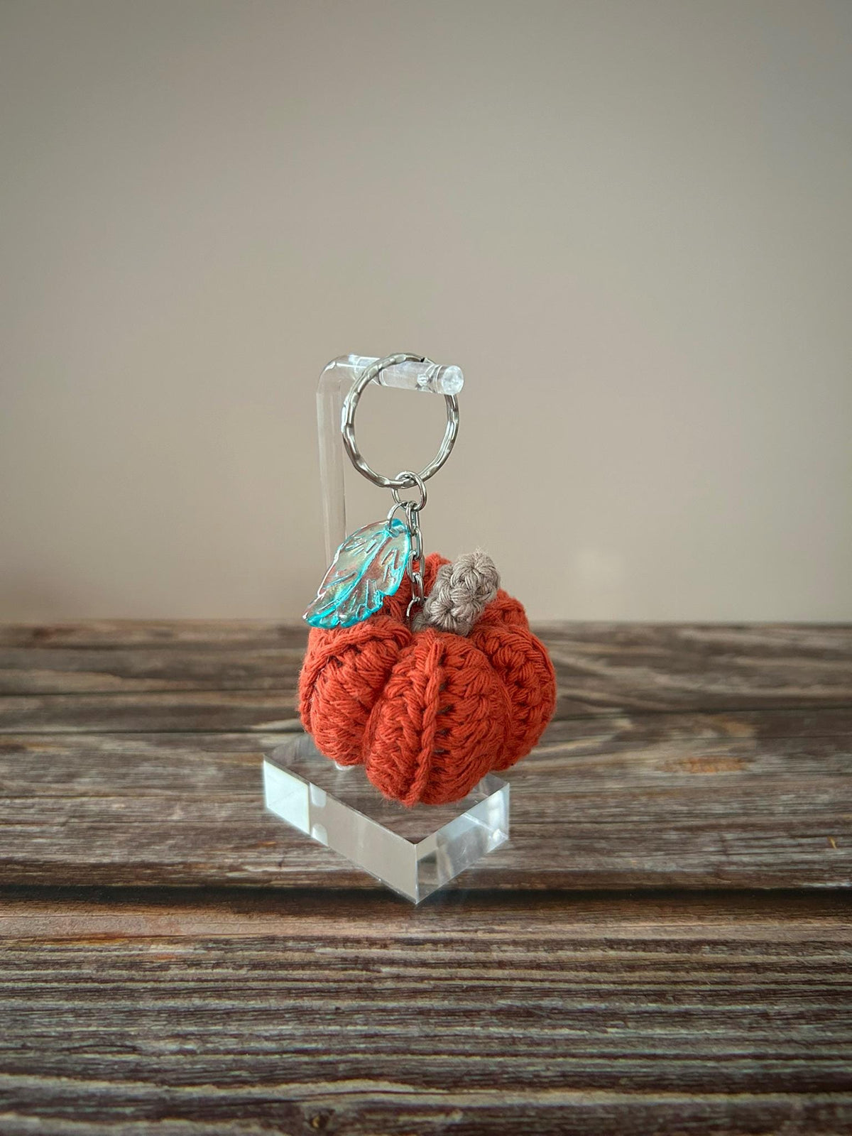 Crochet Pumpkin Keychain Keyring Bag Charm
