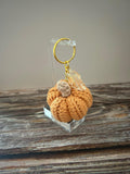 Crochet Pumpkin Keychain Keyring Bag Charm