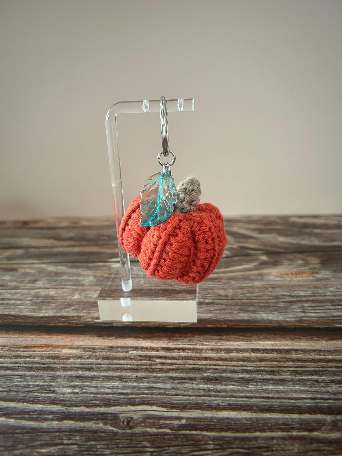 Crochet Pumpkin Keychain Keyring Bag Charm