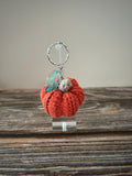 Crochet Pumpkin Keychain Keyring Bag Charm