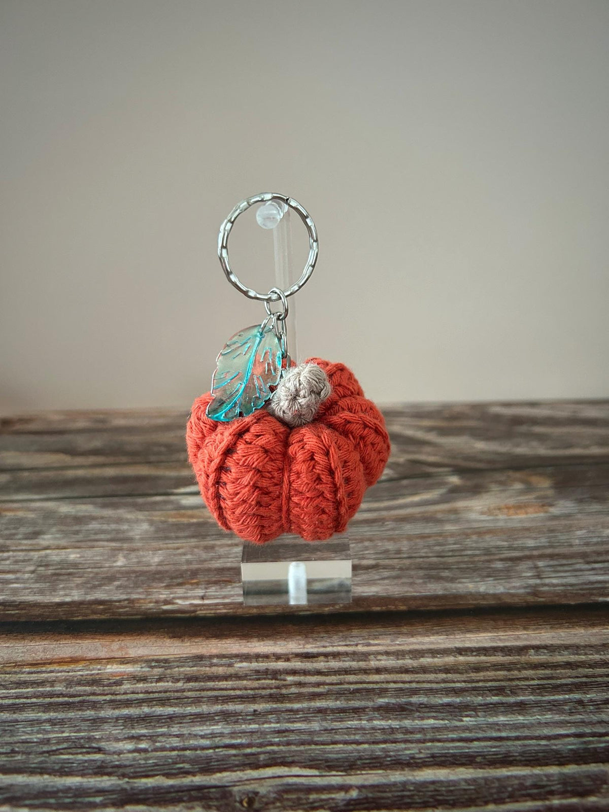 Crochet Pumpkin Keychain Keyring Bag Charm